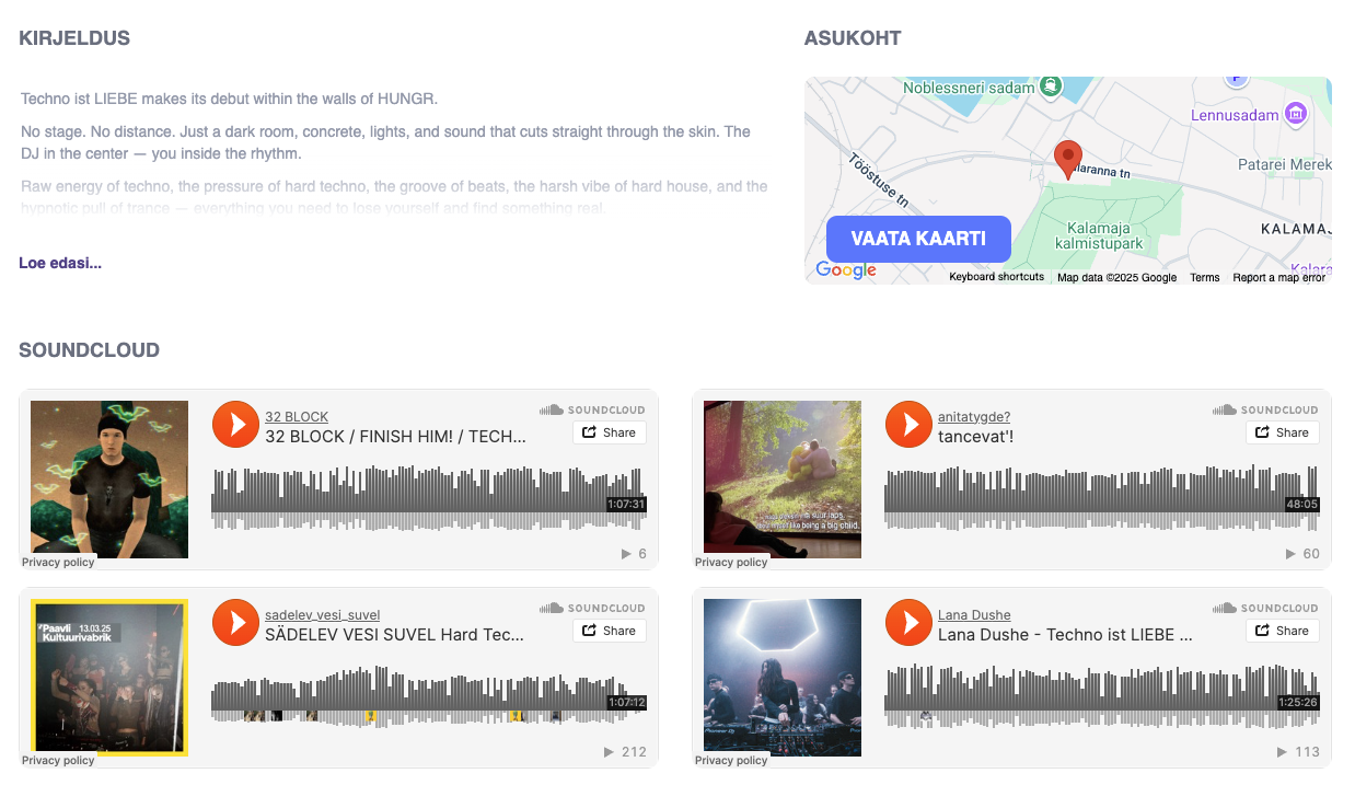 Picture of the GateMe description UI