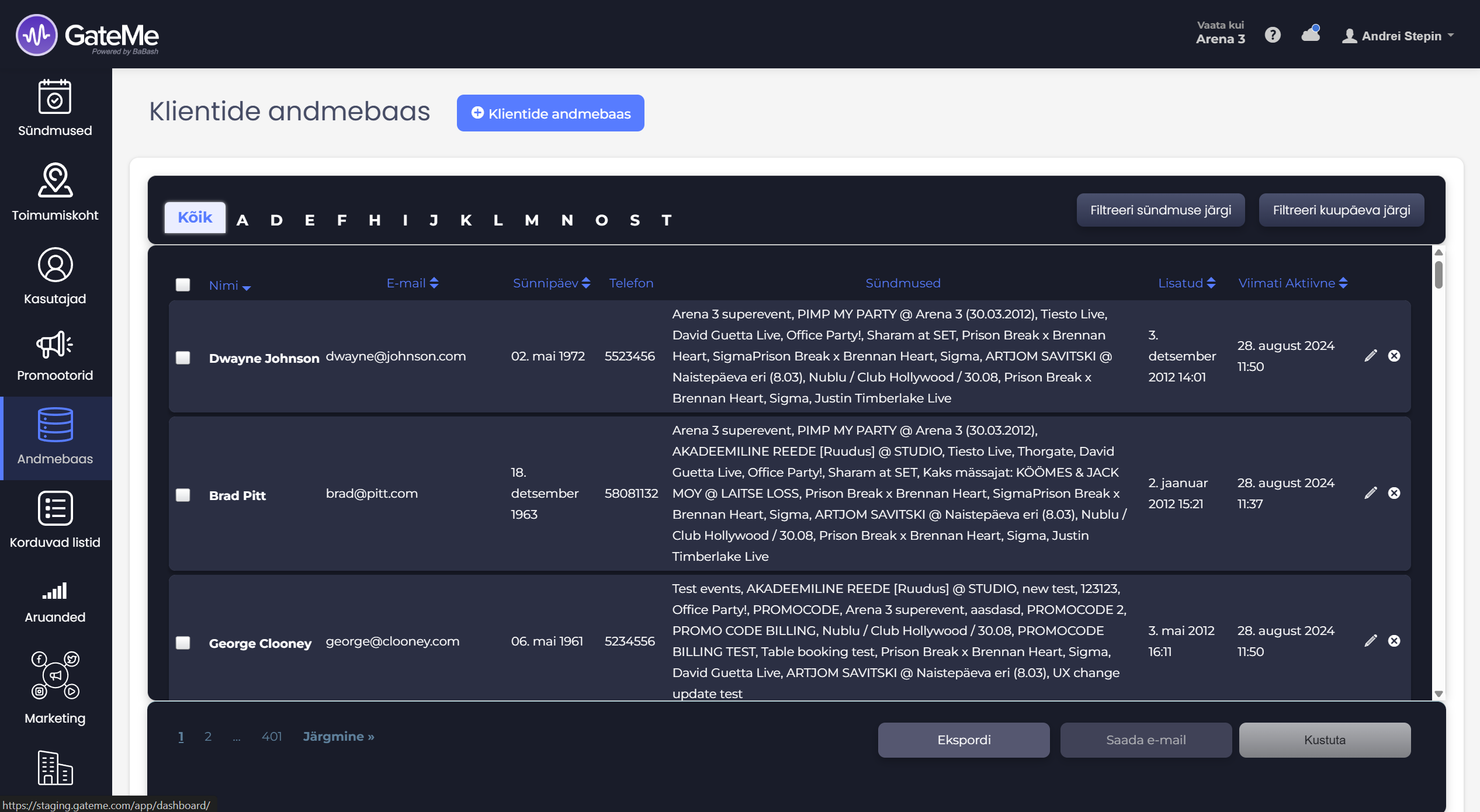 klientide andmebaas klientide andmebaasi vaade